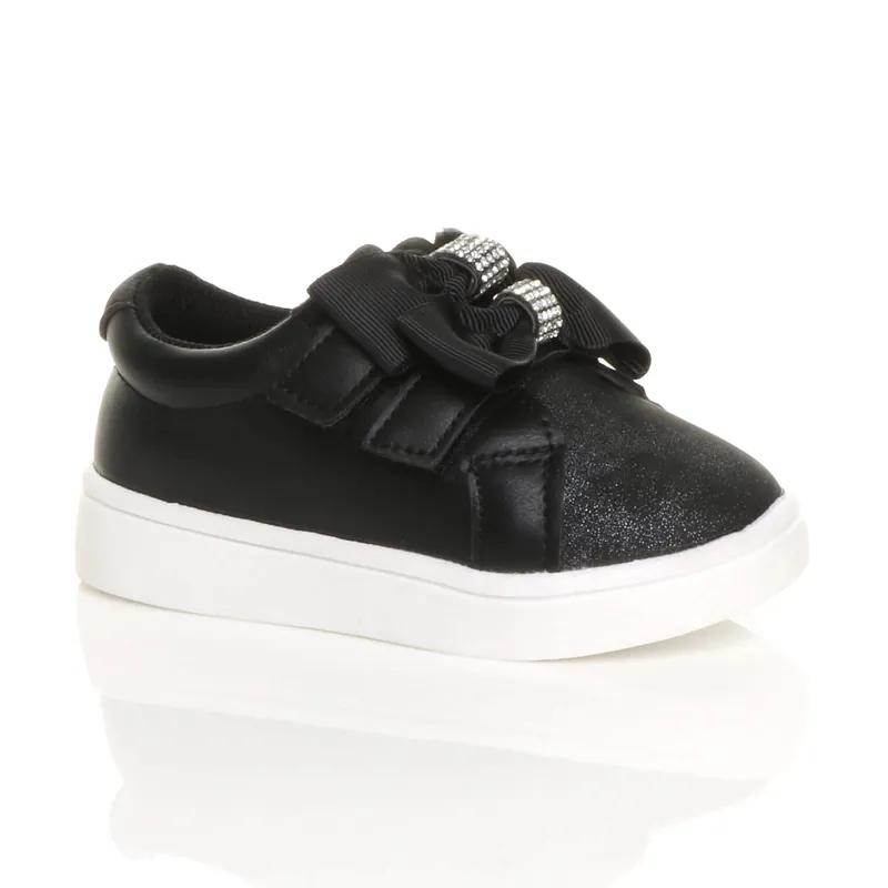 Touch Close Bow Trainers - AJVANI