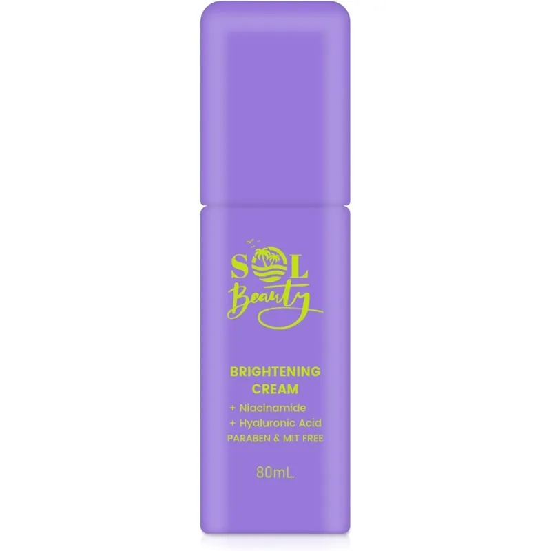Brightening Face Cream Lightweight Daily Facial Moisturiser 80ml - SOL Beauty