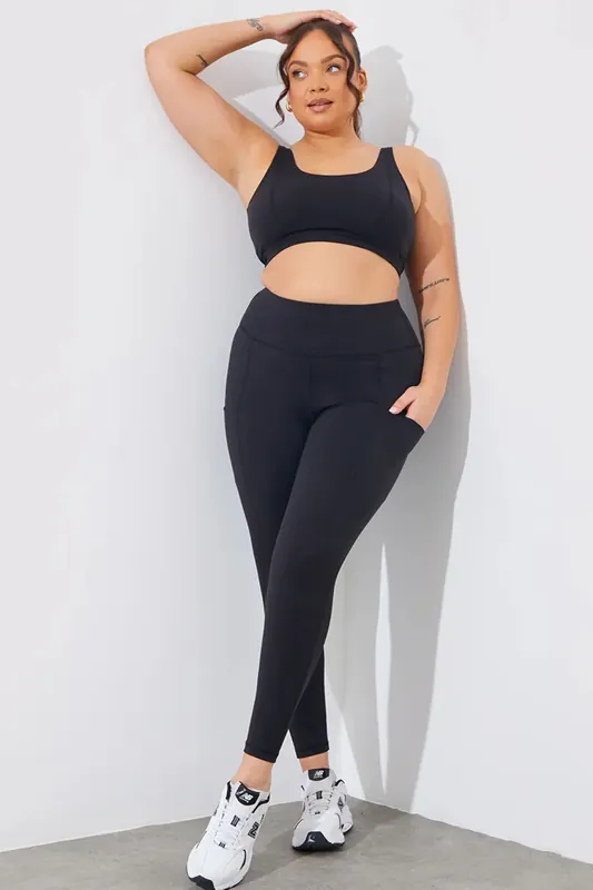 Black Soft Touch Medium Support Sports Bra - In The Style