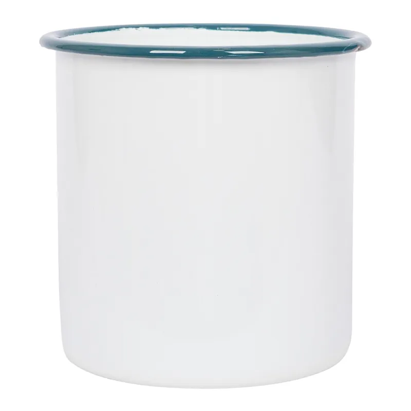 White Enamel Utensil Holder - 15.5cm
