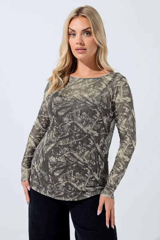 Camo Mesh Top - Yours