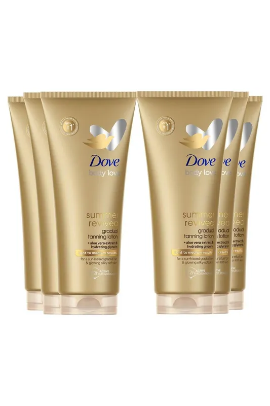 Self Tan Medium Skin, 'Body Lotion', 200ml, 6pk - Dove