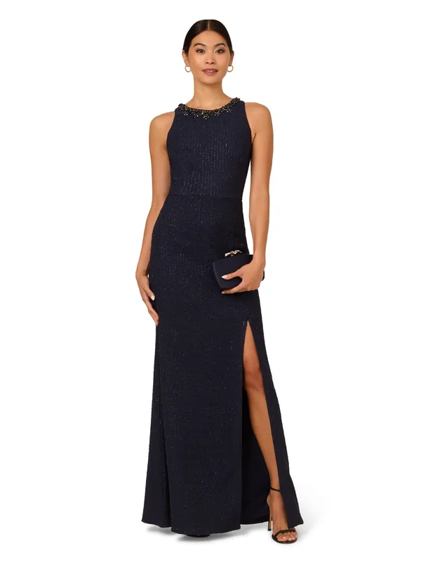 Glitter Boucle Stretch Gown - Adrianna Papell