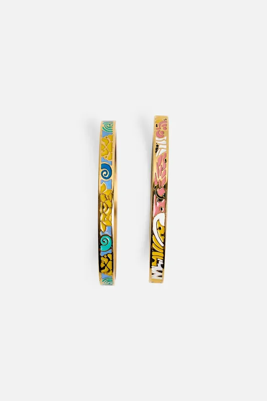 Two Pack of Patterned Bangles - Public Desire
