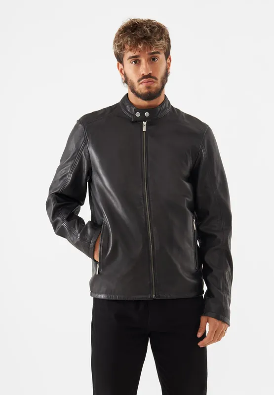 Real Leather Arthur Racer Jacket - Bolongaro Trevor