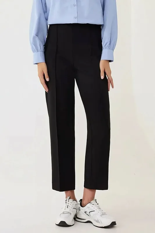 Premium High Waist Straight Leg Suit Pants - Hiccup