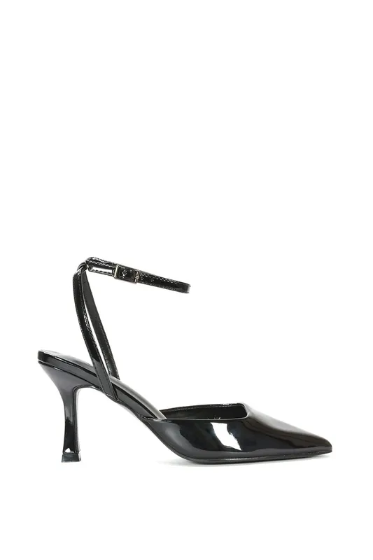 Tori' Pointed Toe Stiletto Heels With Ankle Strap - XY London