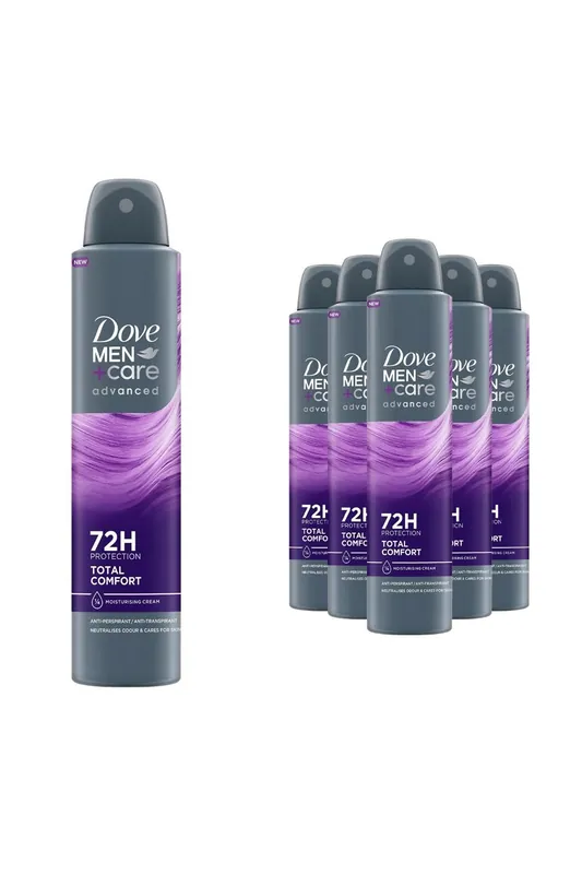 Men+Care Total Comfort Anti-Perspirant Spray 72H Odour 200ml, 6pk