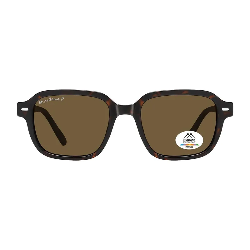 Rectangle Havana Brown Polarized MP177 - montana