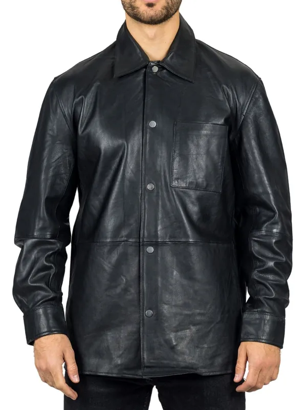 Leather Shirt Western Trucker Jacket - TruClothing