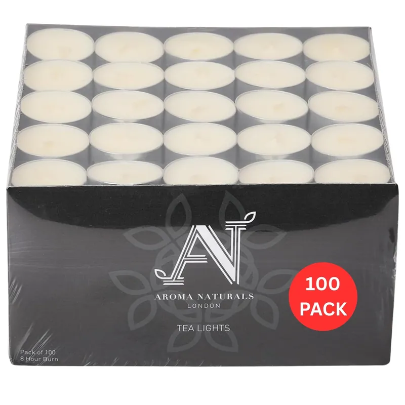 Unscented Tealight Candles Pack of 100 | 8-Hour Burn Time
