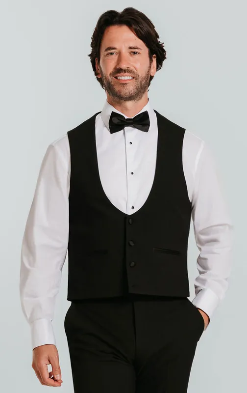 Black Horseshoe Tuxedo Waistcoat - Dobell