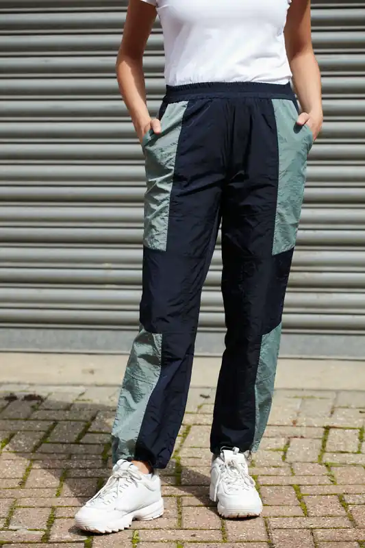 Colour Block Tracksuit Bottom - DOUBLE SECOND