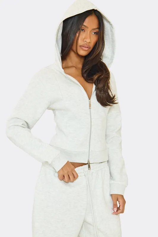 Long Sleeve Zip Marl Jacket - EGO