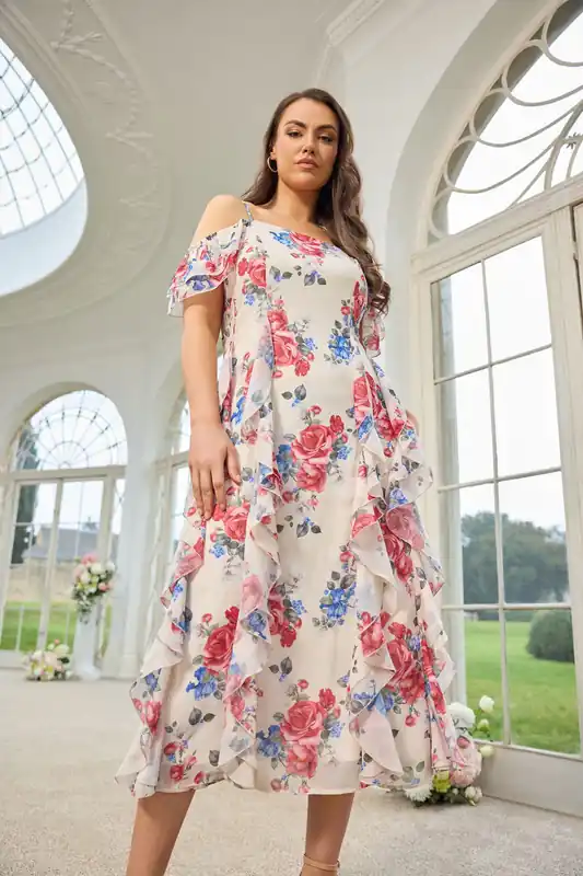 Floral Ruffle Dress - Yours
