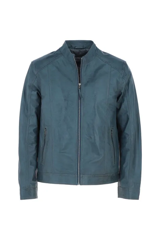 Alberto' Mens Leather Biker Jacket - Ashwood Leather