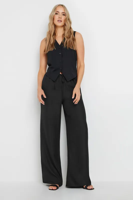 Tall Textured Drawstring Trousers - Long Tall Sally