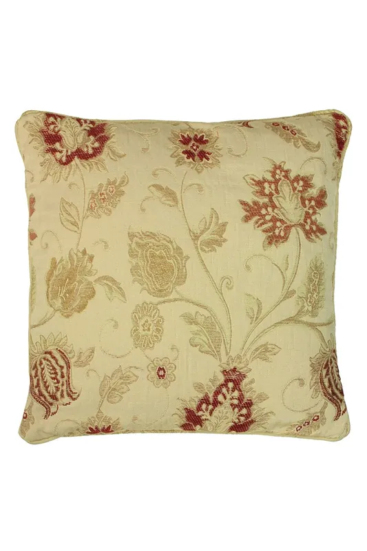 Zurich Floral Jacquard Cushion - Paoletti