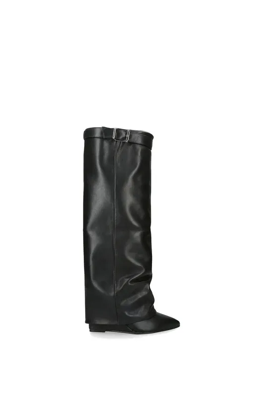 Corenne Black' Leather Boots - STEVE MADDEN