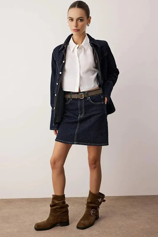 Mini Denim Skirt - WOVCOR