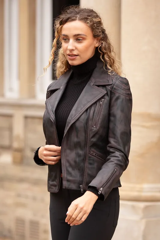 Real Leather Antique Biker Jacket - Ashwood Leather