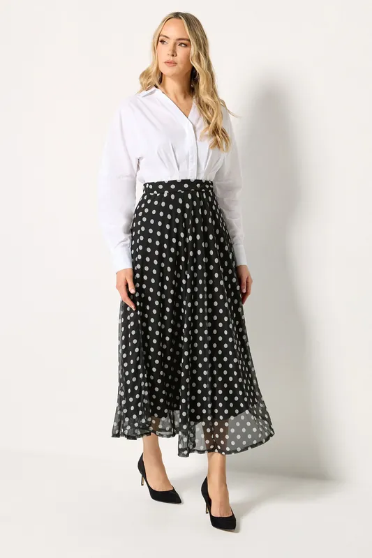 Tall Spot Mesh Midi Skirt - Long Tall Sally