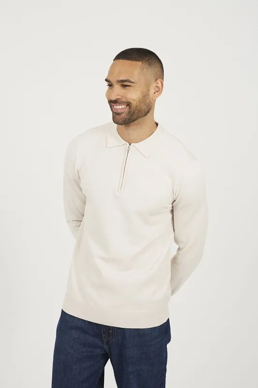 Long Sleeve Knitted Polo - Brave Soul