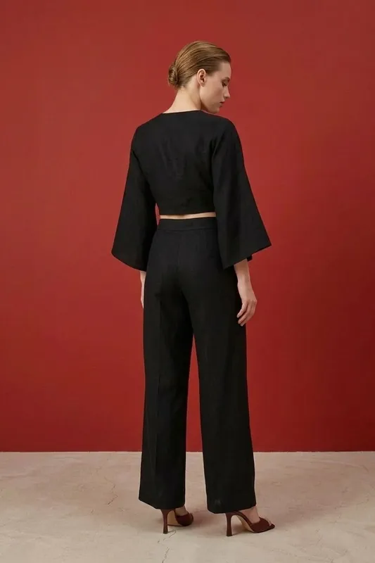 Cotton Co-ord Set with Tie Detail