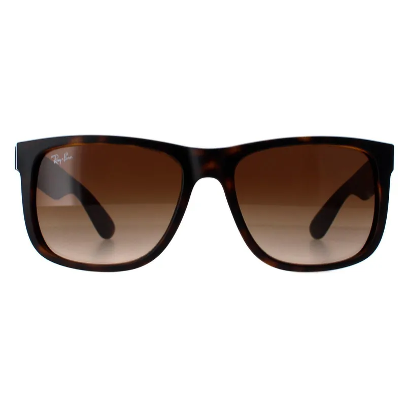 Rectangle Rubber Light Havana Brown Gradient Sunglasses - Ray-Ban