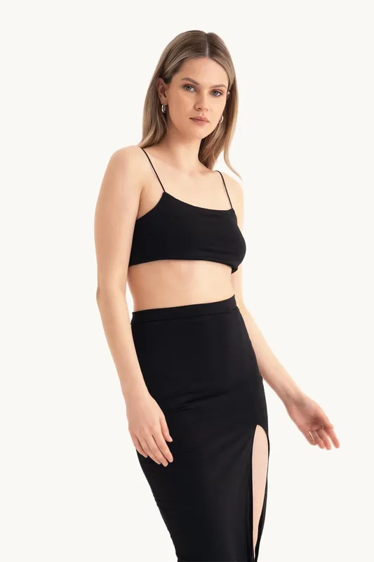 Spaghetti Strap Cami Top & Maxi Skirt with Side Slit Coord - Hiccup
