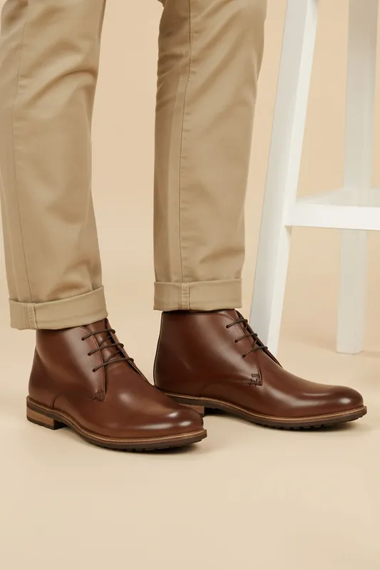 Ludgate Leather Mens Boots - Silver Street London