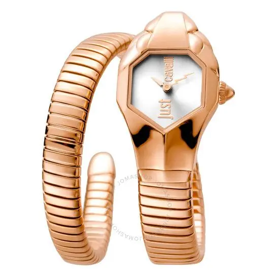 Snake Quartz Silver Dial Watch - Just Cavalli