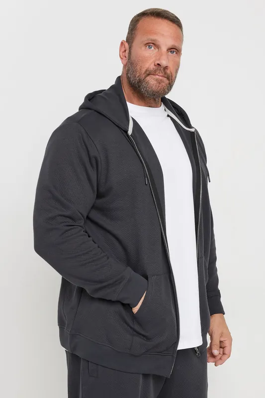 Zip Through Diamond Quilted Hoodie - BadRhino