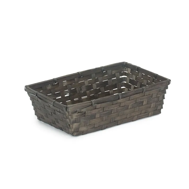 Small Black Painted Bamboo Serving Tray - Red Hamper