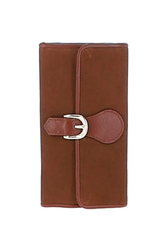 10 Card Suede Leather Purse - Ashwood Leather