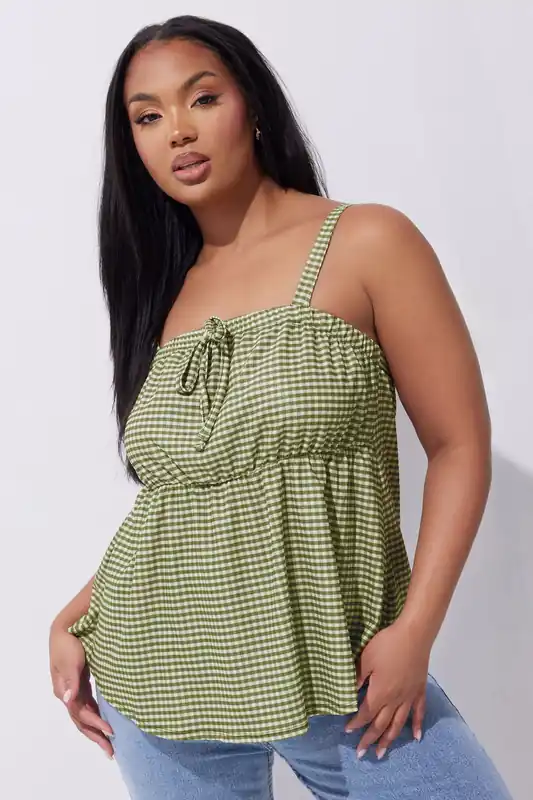 Gingham Bow Vest Top - Yours