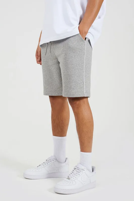 Side Stripe Drawstring Jersey Shorts - Brave Soul