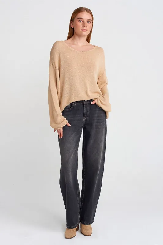 High-Waist Balloon Wide-Leg Jeans