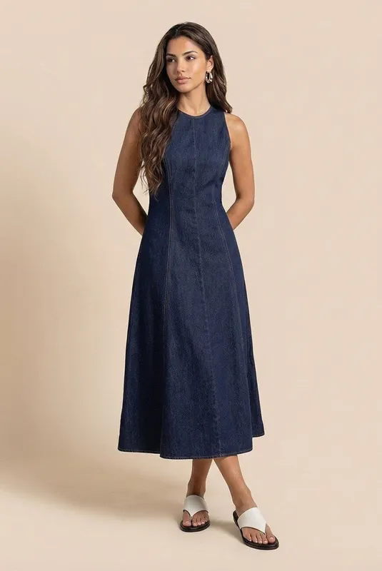 Denim Look Dress - Urban Bliss