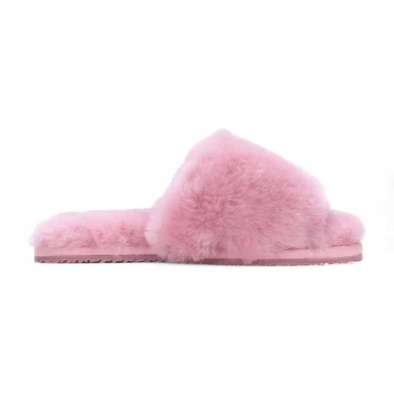 Sheepskin Slippers Warm Winter Fur Sliders - Nordic