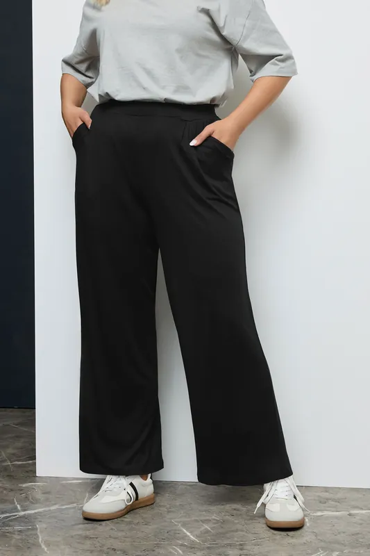 Pleated Wide Leg Trousers - Yours