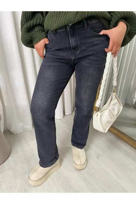 Kathryn Straight Leg High Waist Jeans - IKRUSH