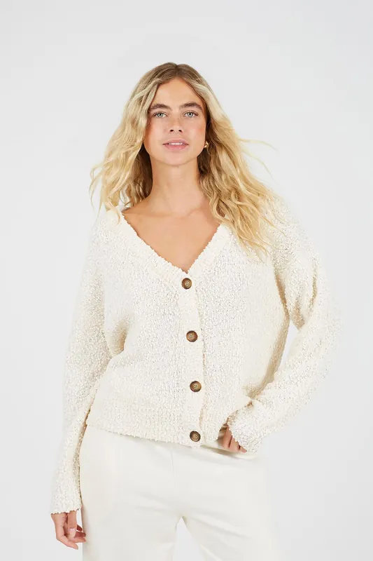 Textured Knit Cardigan - Brave Soul