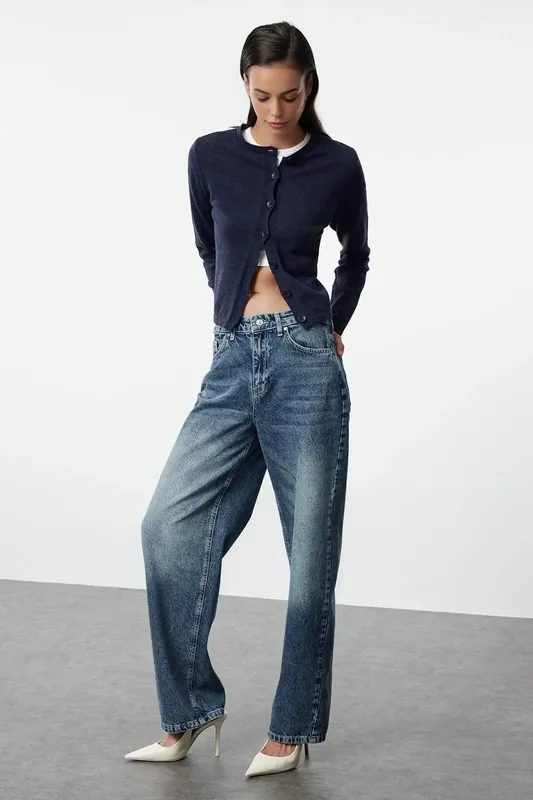 High Waist Baggy Jeans - WOVCOR