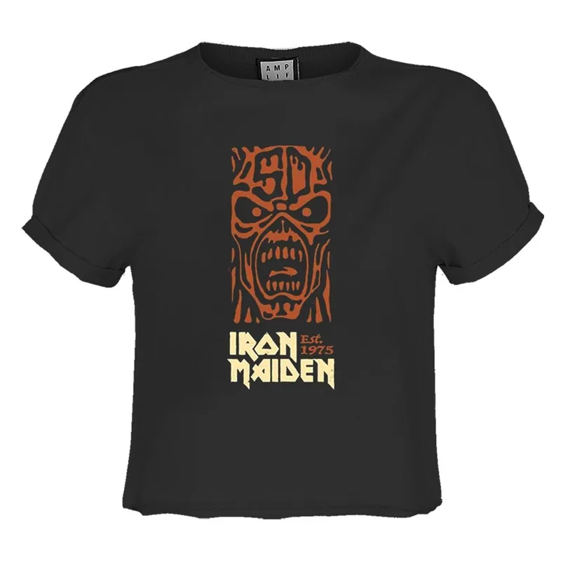50th Totem Pole Iron Maiden Crop Top - Amplified
