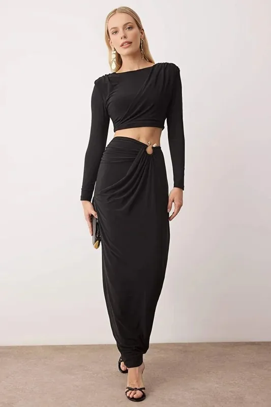 Accessory Detail Party Top and Skirt Co-Ord Set