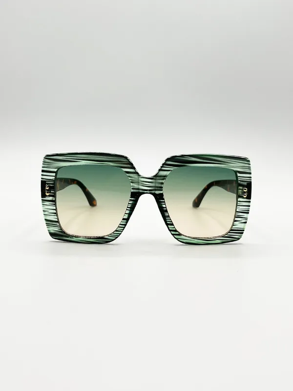 Oversized Square Frame in Multi Print - SVNX