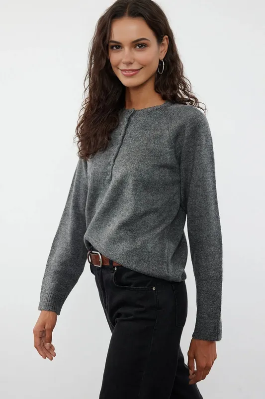 Classic Rib Knit Crew Neck Jumper - WOVCOR