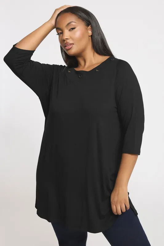 Eyelet Detail 3/4 Sleeve Top - Yours