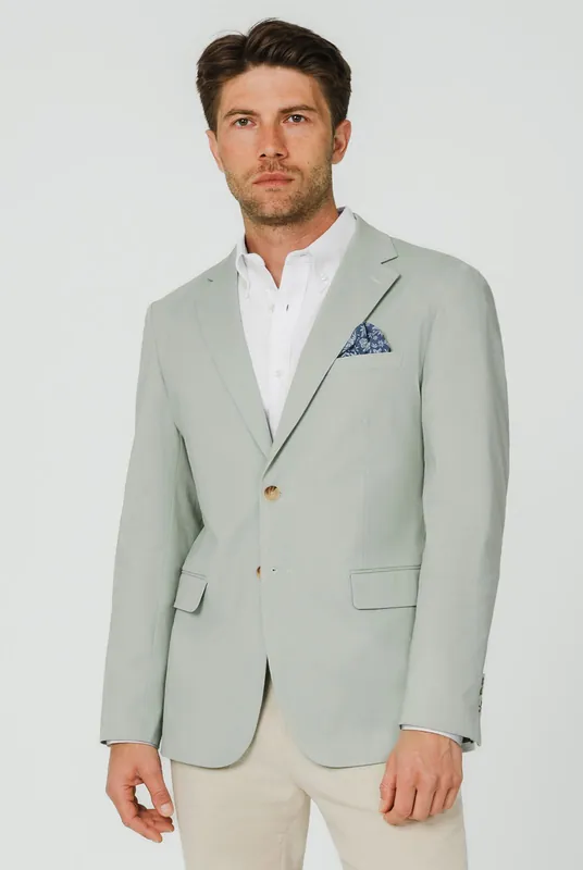 Sage Green Cotton Twill Jacket - Dobell